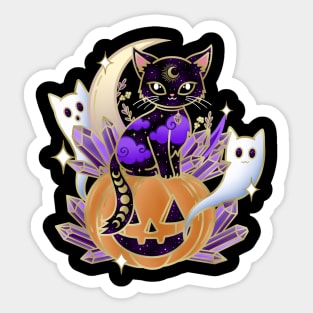 Halloween Crystal Cats Sticker